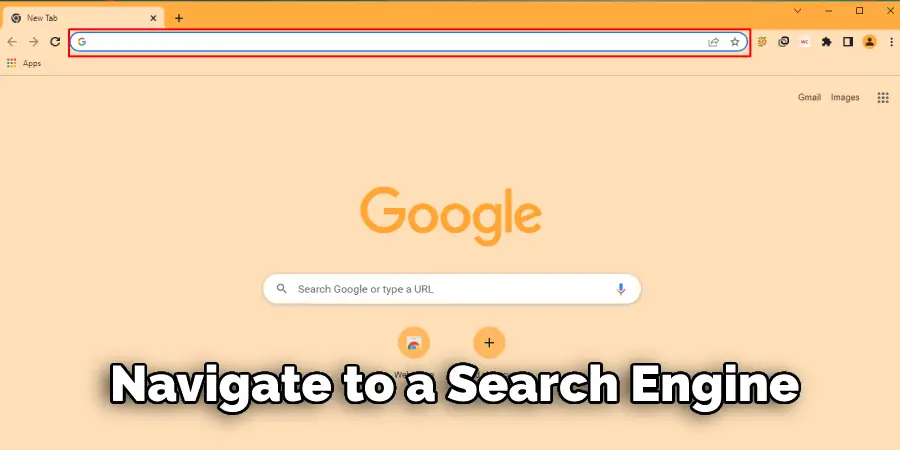  Navigate to a Search Engine