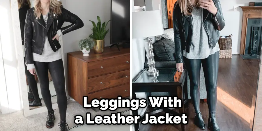 Leggings With a Leather Jacket 