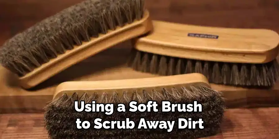 Using a Soft Brush to Scrub Away Dirt