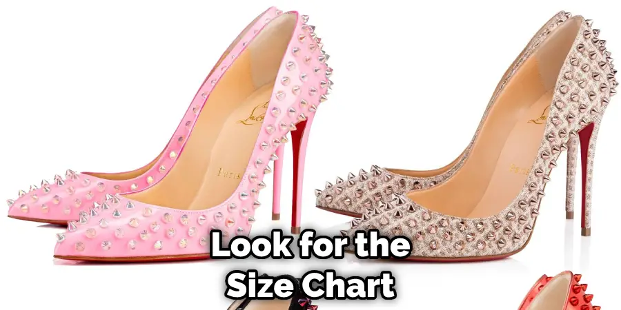 Look for the Size Chart