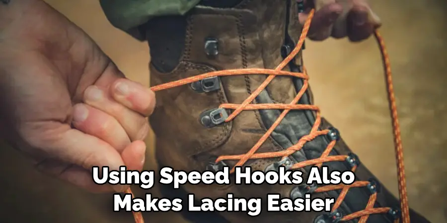Using Speed Hooks Also Makes Lacing Easier