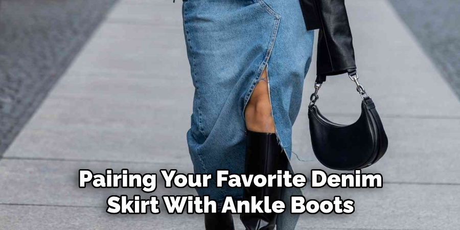  Pairing Your Favorite Denim Skirt With Ankle Boots