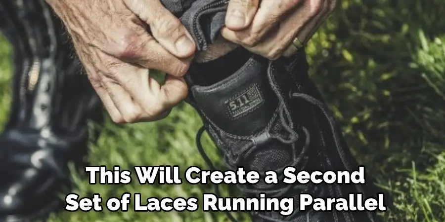 This Will Create a Second Set of Laces Running Parallel