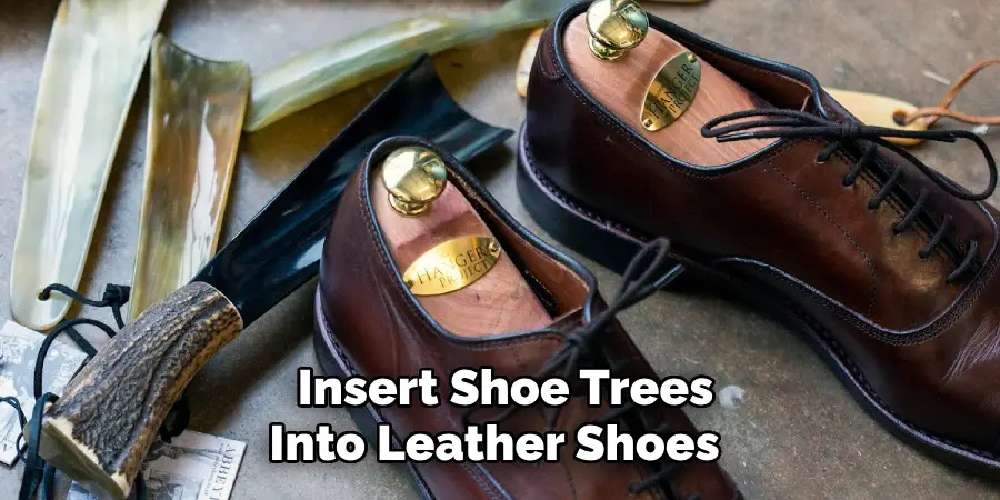 Insert Shoe Trees Into Leather Shoes 