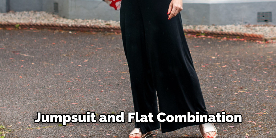 Jumpsuit and Flat Combination 