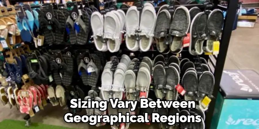 Sizing Vary Between Geographical Regions