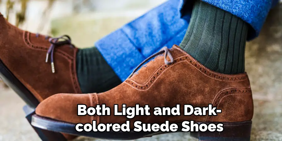 Both Light and Dark-colored Suede Shoes