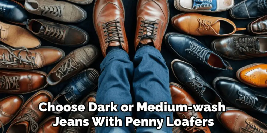 Choose Dark or Medium-wash 
Jeans With Penny Loafers