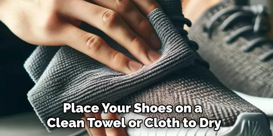 Place Your Shoes on a 
Clean Towel or Cloth to Dry