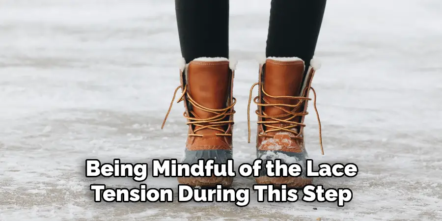 Being Mindful of the Lace Tension During This Step