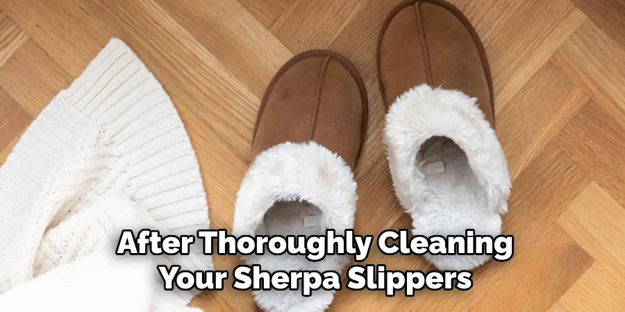 After Thoroughly Cleaning Your Sherpa Slippers
